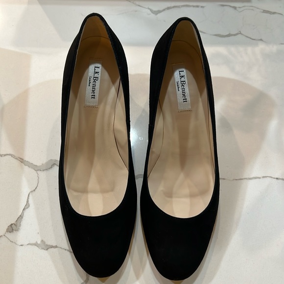 LK Bennett Shoes black suede NWT never worn size 39 - Picture 1 of 11